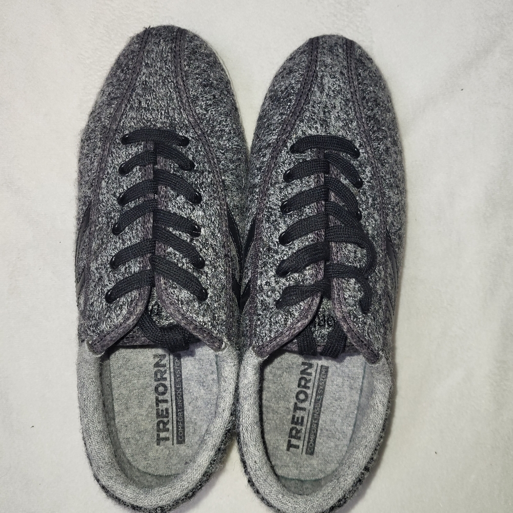Tretorn Nylite Wool Sneakers Women's Size 9 Dappled Gray Comfort - Picture 7 of 10